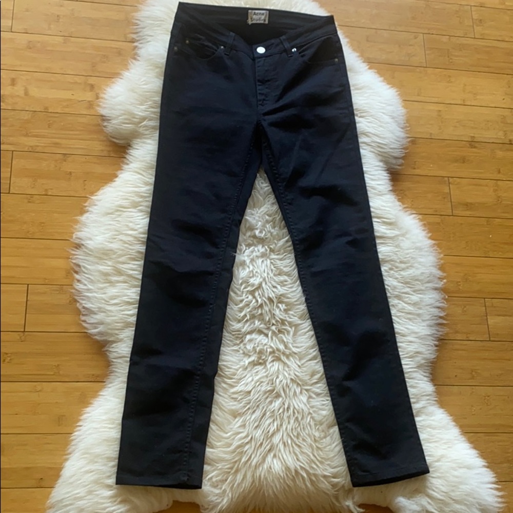 Acne Black Jeans Straight Leg